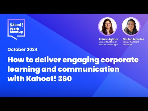 Deliver engaging corporate learning and communication | Kahoot! Work Meetup