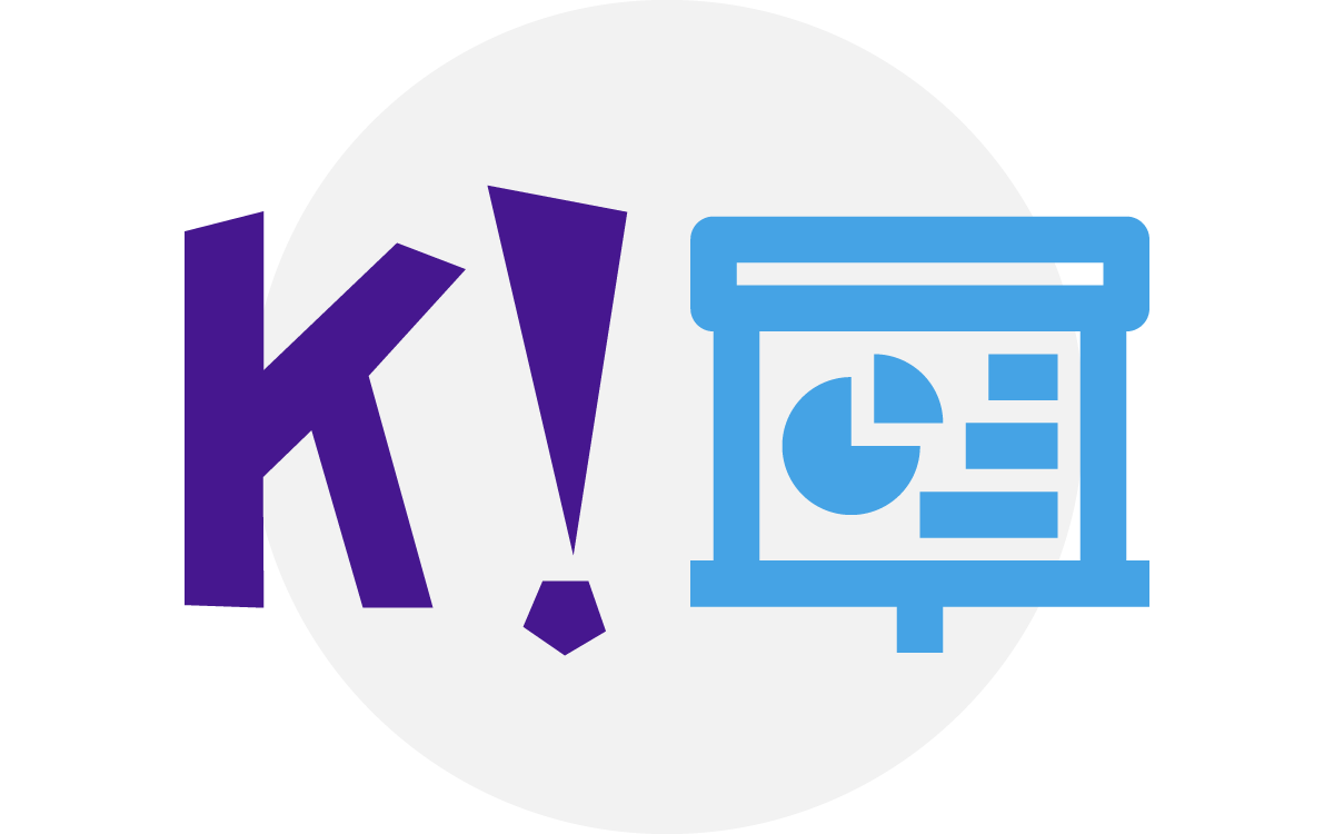 Icon graphic featuring the large purple 