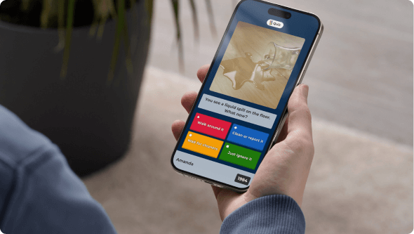 Kahoot question on mobile device