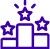 Icon of podium with a star above each step