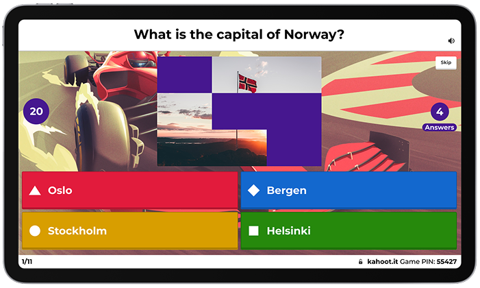 example of a game of Kahoot