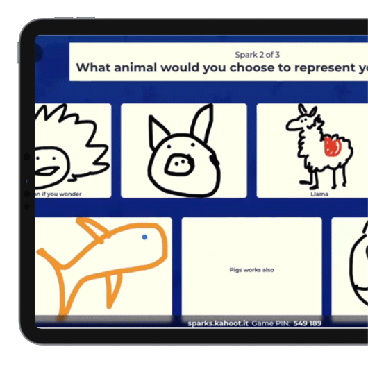 Kahoot! Sparks screenshot on tablet