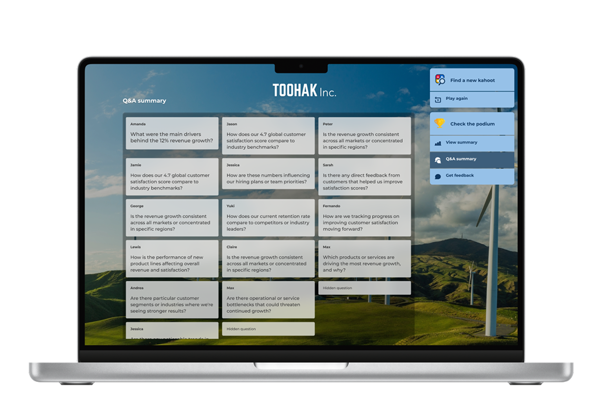 A laptop screen displaying a 