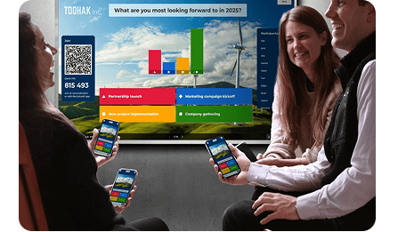 Workers using Kahoot