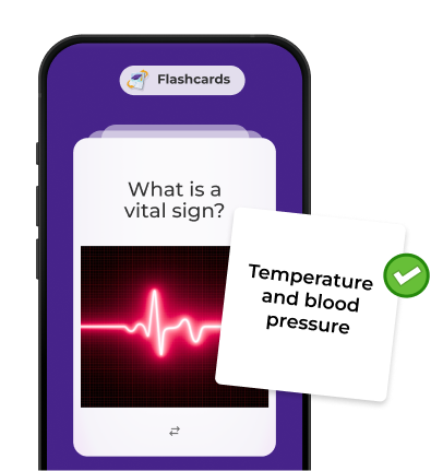 Kahoot flashcard on mobile device