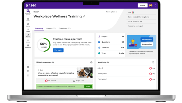 Reports dashboard on Macbook
